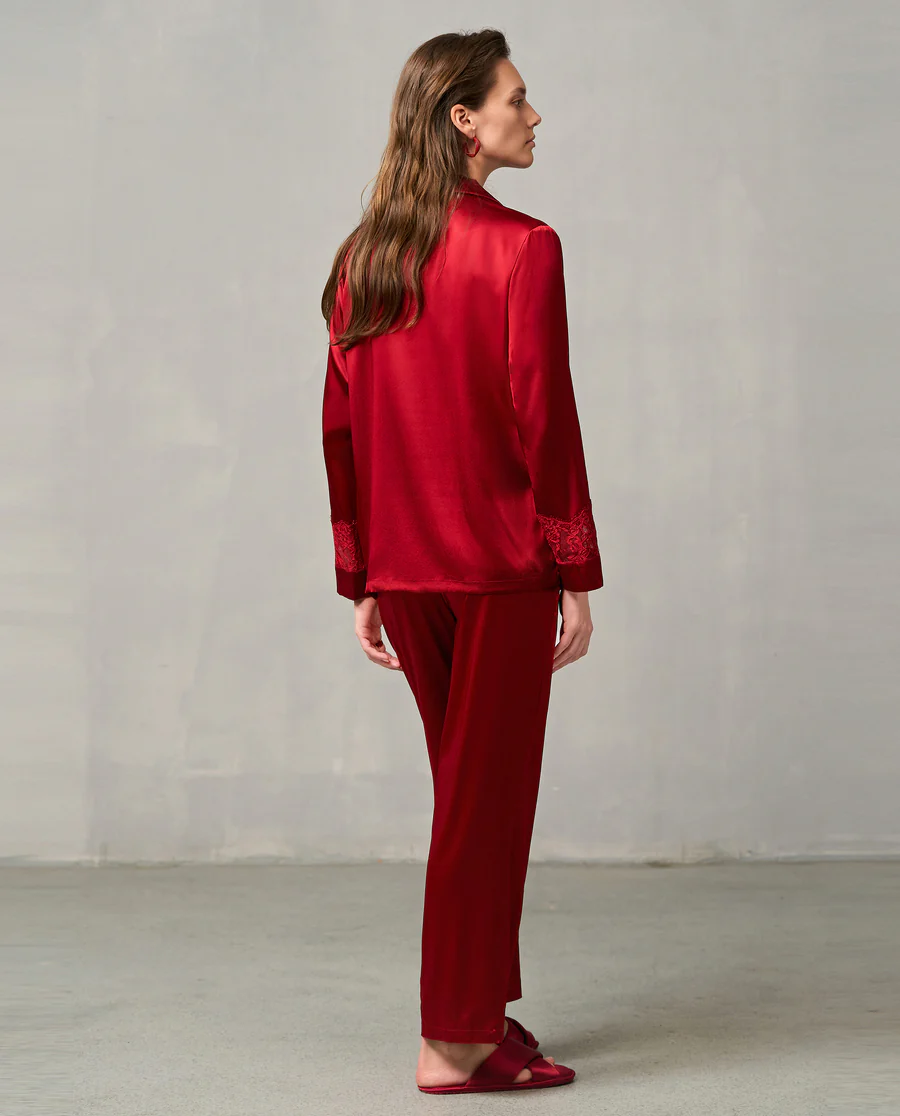 Aimer Classic Silk Pajama Set - Image 3