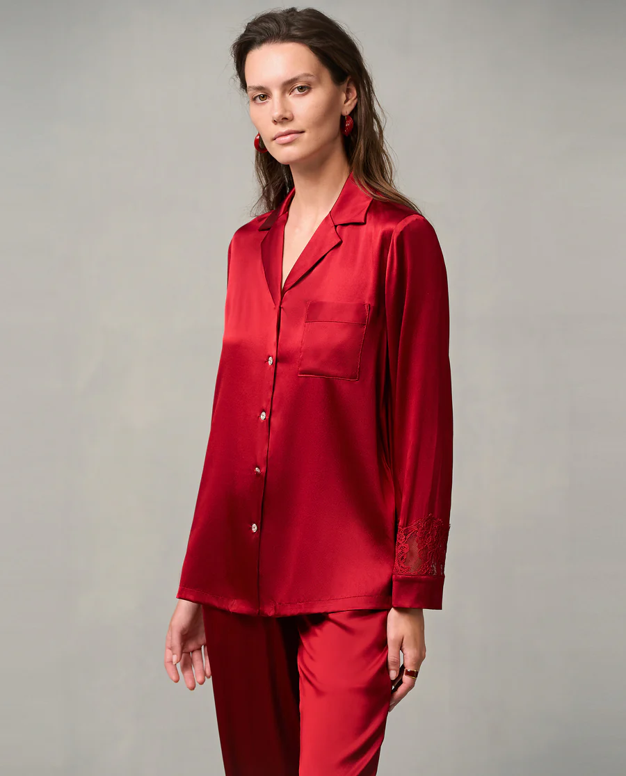 Aimer Classic Silk Pajama Set - Image 4