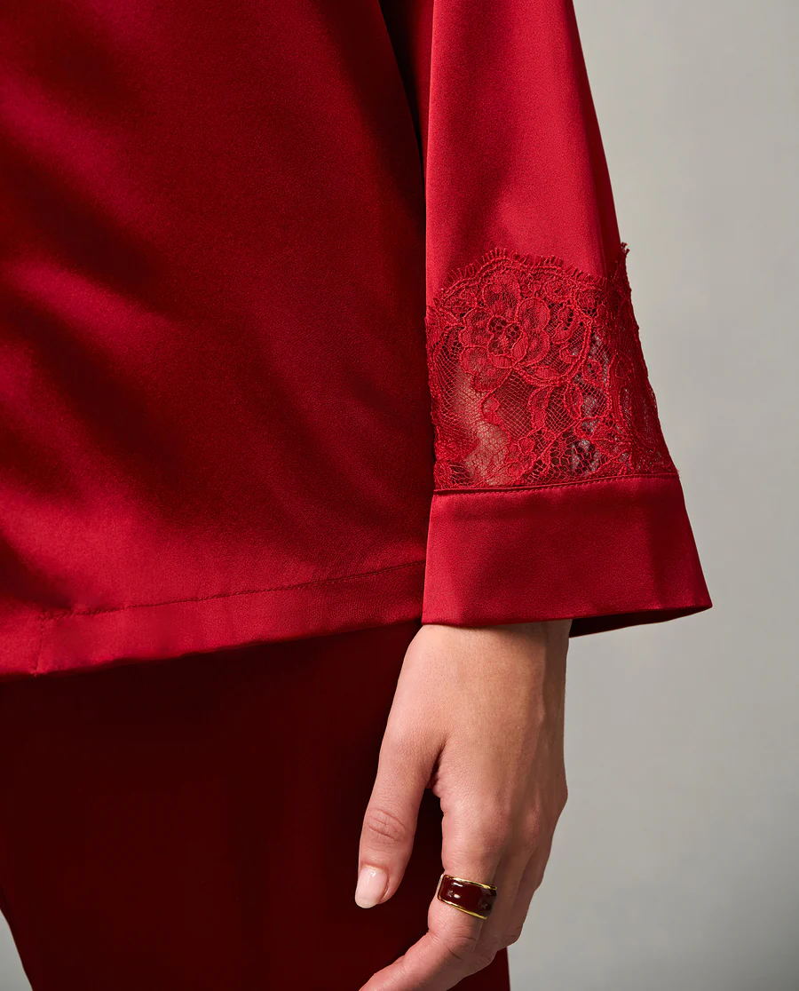 Aimer Classic Silk Pajama Set - Image 6