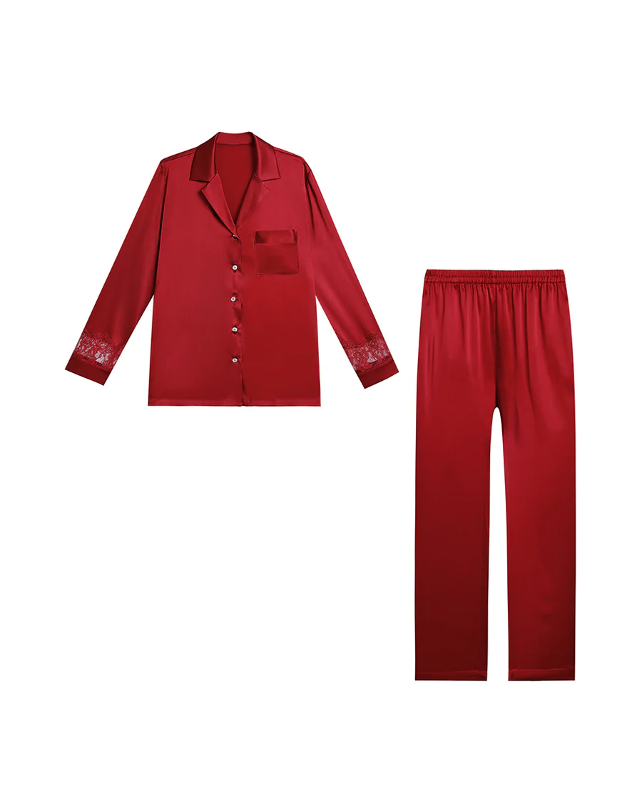 Aimer Classic Silk Pajama Set - Image 7