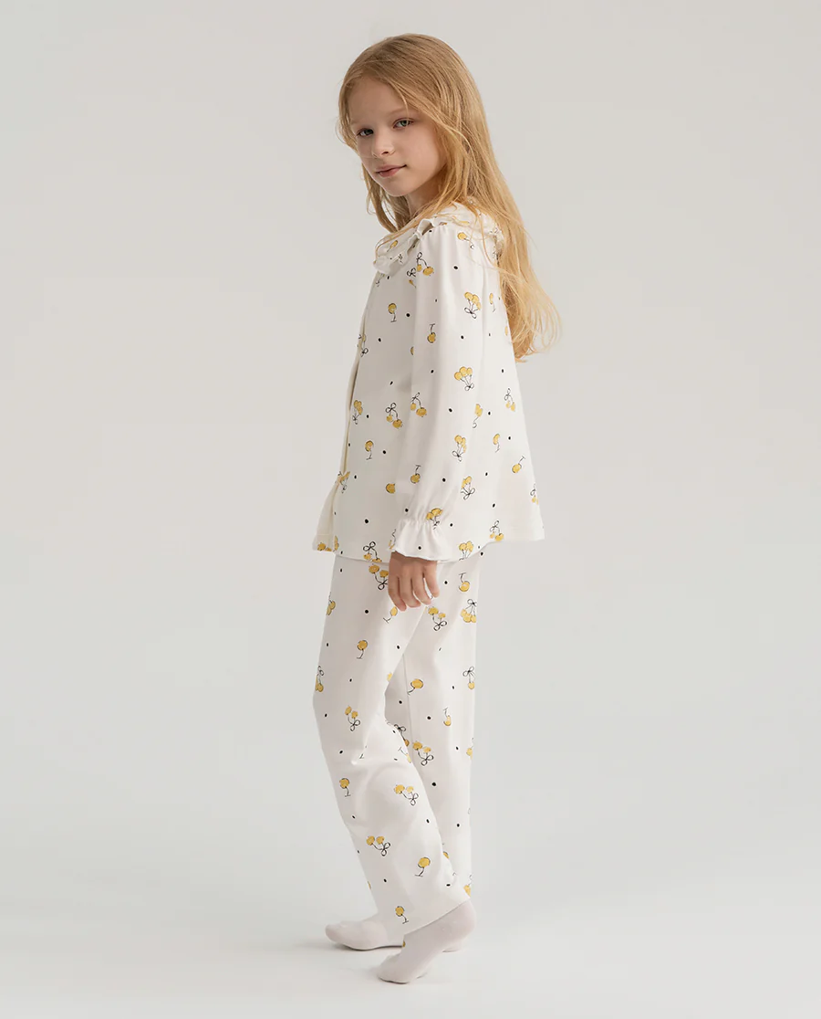 Aimer Kids Cherry Pattern Home Suit Set For Girls - Image 5