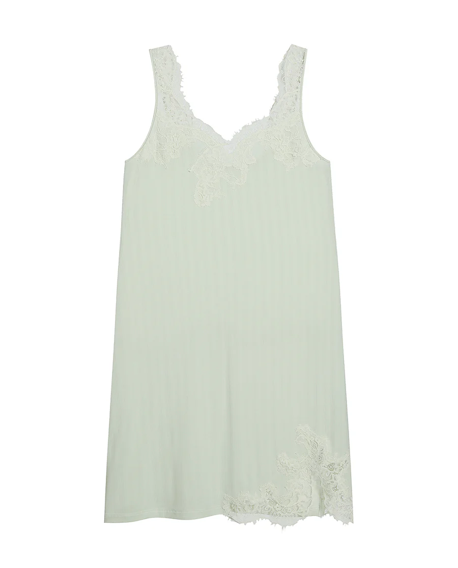 Aimer Lace Wide Shoulder Short Nightgown - Image 13