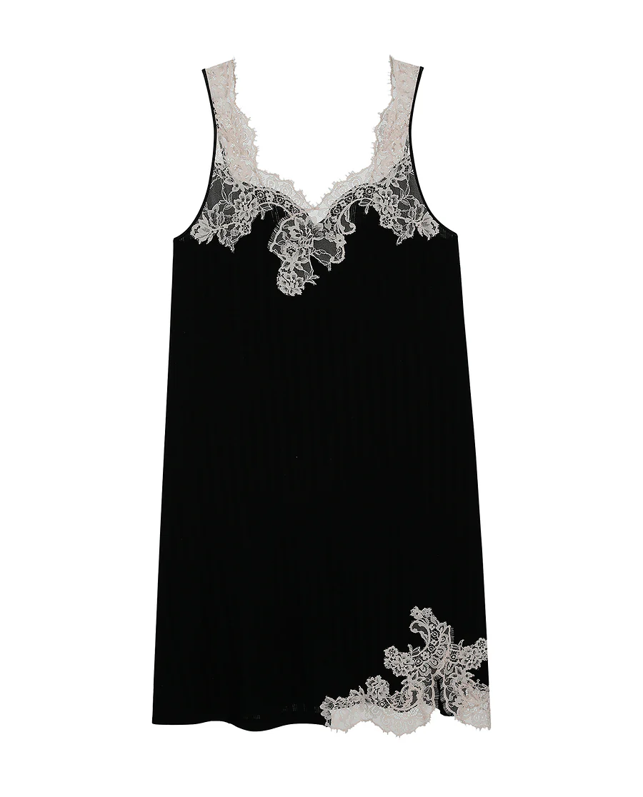 Aimer Lace Wide Shoulder Short Nightgown - Image 7