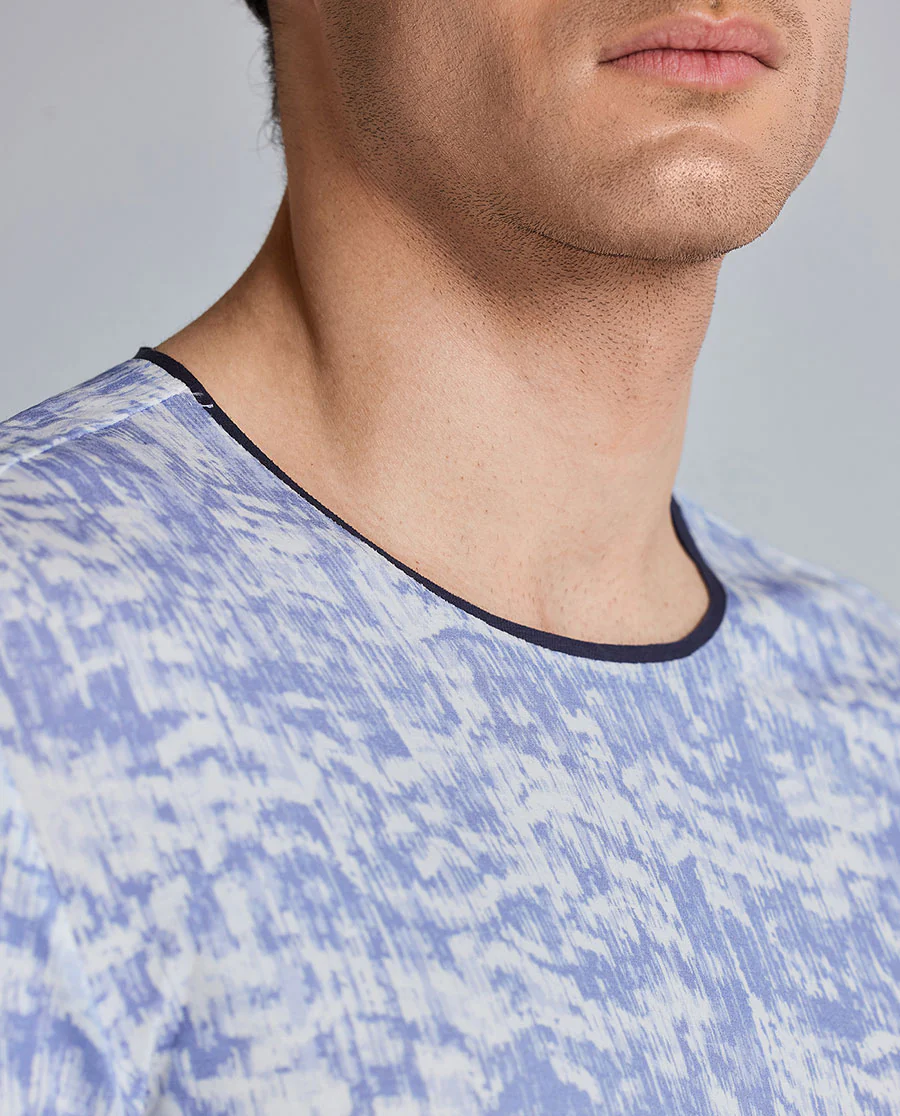 Aimer Men Algae Sleepwear Short-Sleeve Pajama Top - Image 6