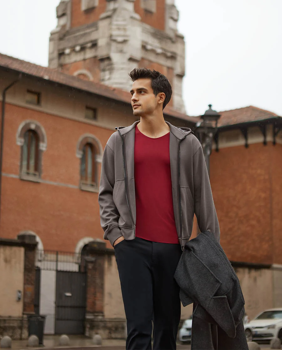 Aimer Men Cashmere Seamless Thermal Top - Image 14