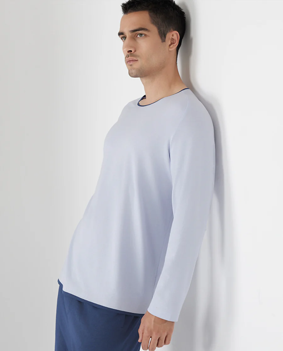 Aimer Men Crew Neck Algae Sleepwear Top - Image 3