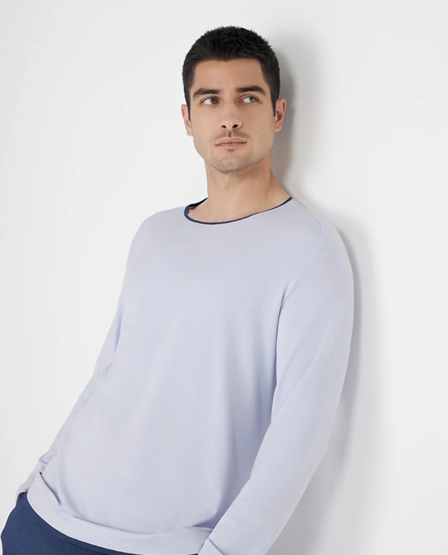 Aimer Men Crew Neck Algae Sleepwear Top - Image 4