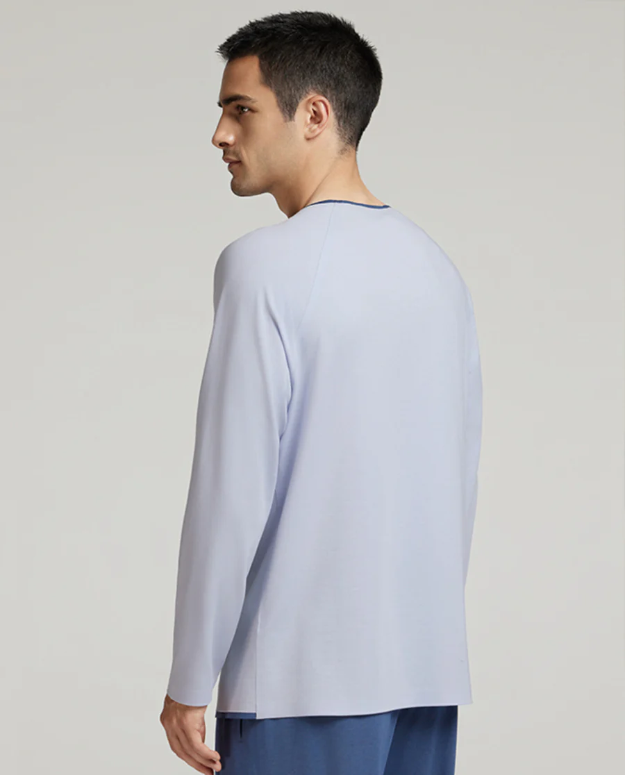 Aimer Men Crew Neck Algae Sleepwear Top - Image 5