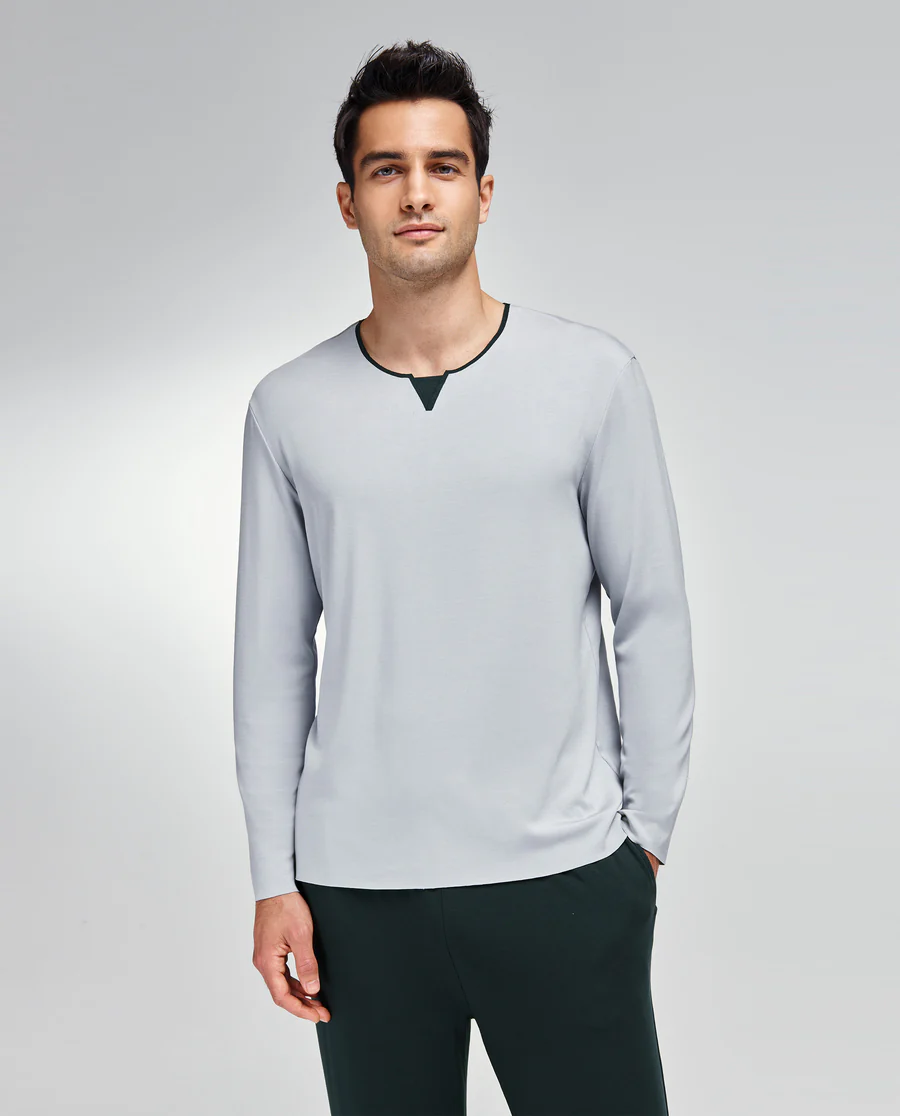 Aimer Men Long Sleeve Classic Pajama Set - Image 3