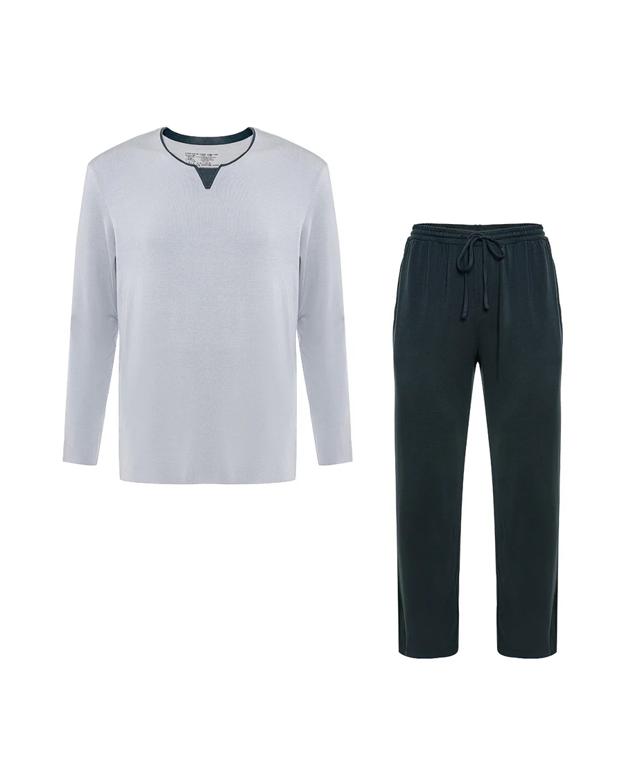 Aimer Men Long Sleeve Classic Pajama Set - Image 4