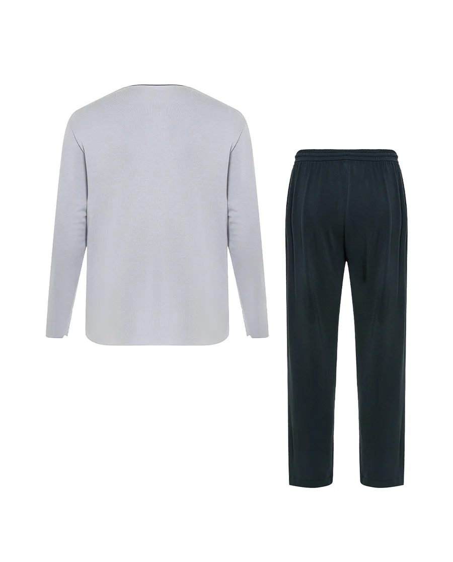 Aimer Men Long Sleeve Classic Pajama Set - Image 5