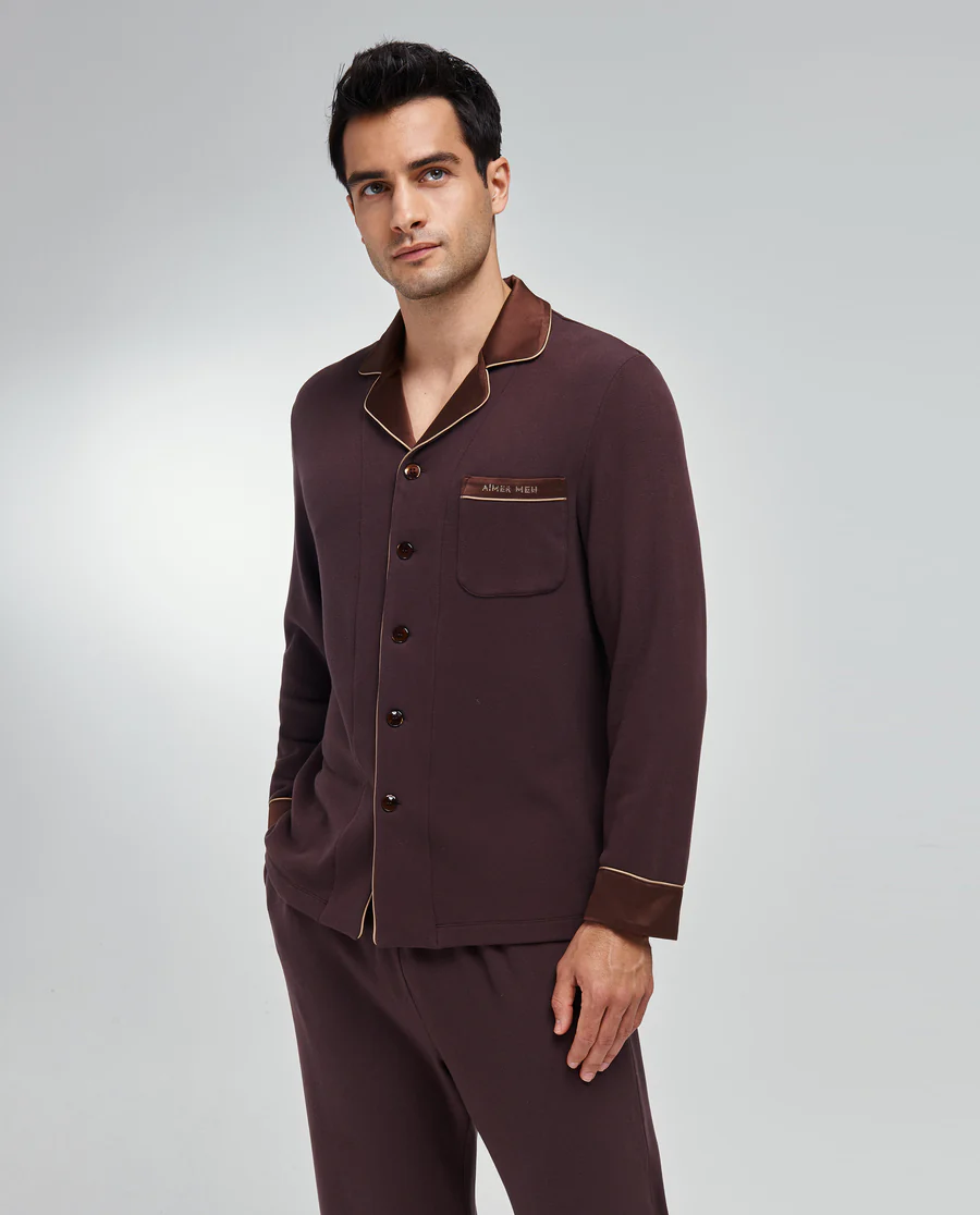 Aimer Men Long-Sleeve Classic Sleep Top - Image 3
