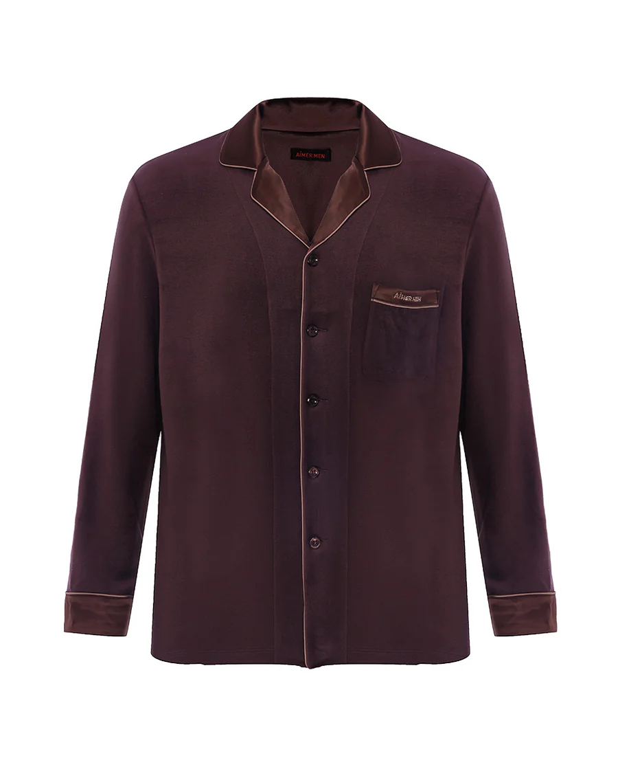 Aimer Men Long-Sleeve Classic Sleep Top - Image 4