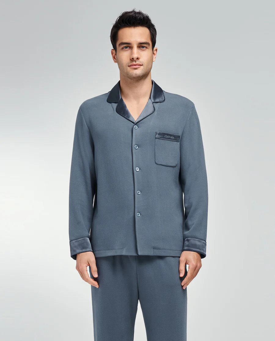 Aimer Men Long-Sleeve Classic Sleep Top - Image 5