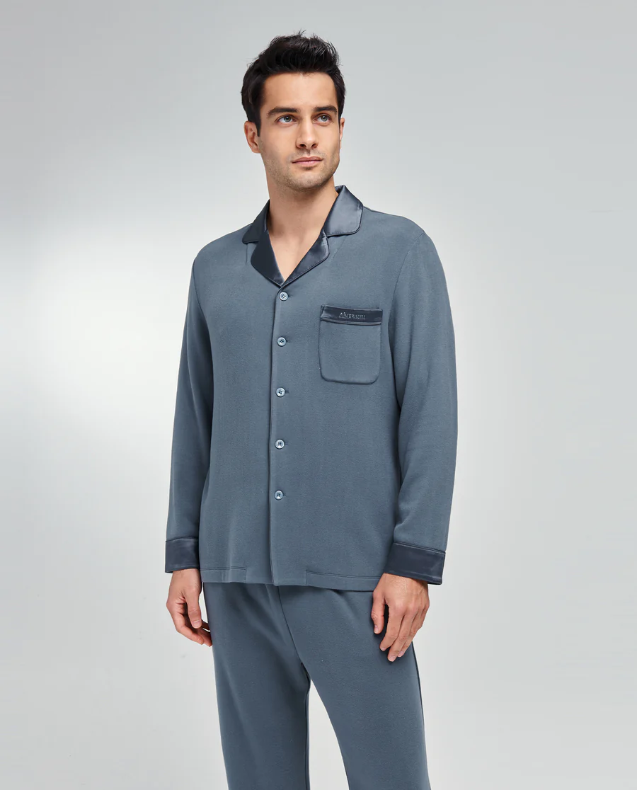 Aimer Men Long-Sleeve Classic Sleep Top - Image 7