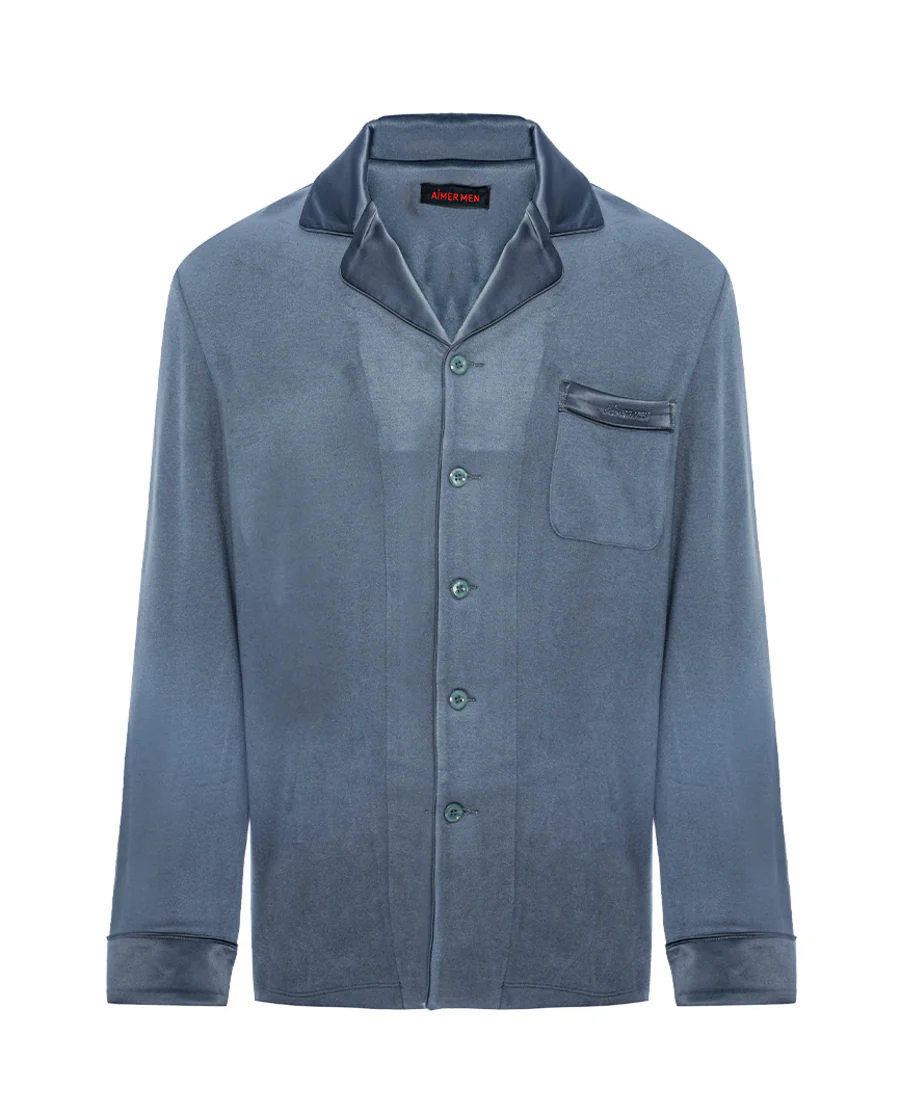 Aimer Men Long-Sleeve Classic Sleep Top - Image 8